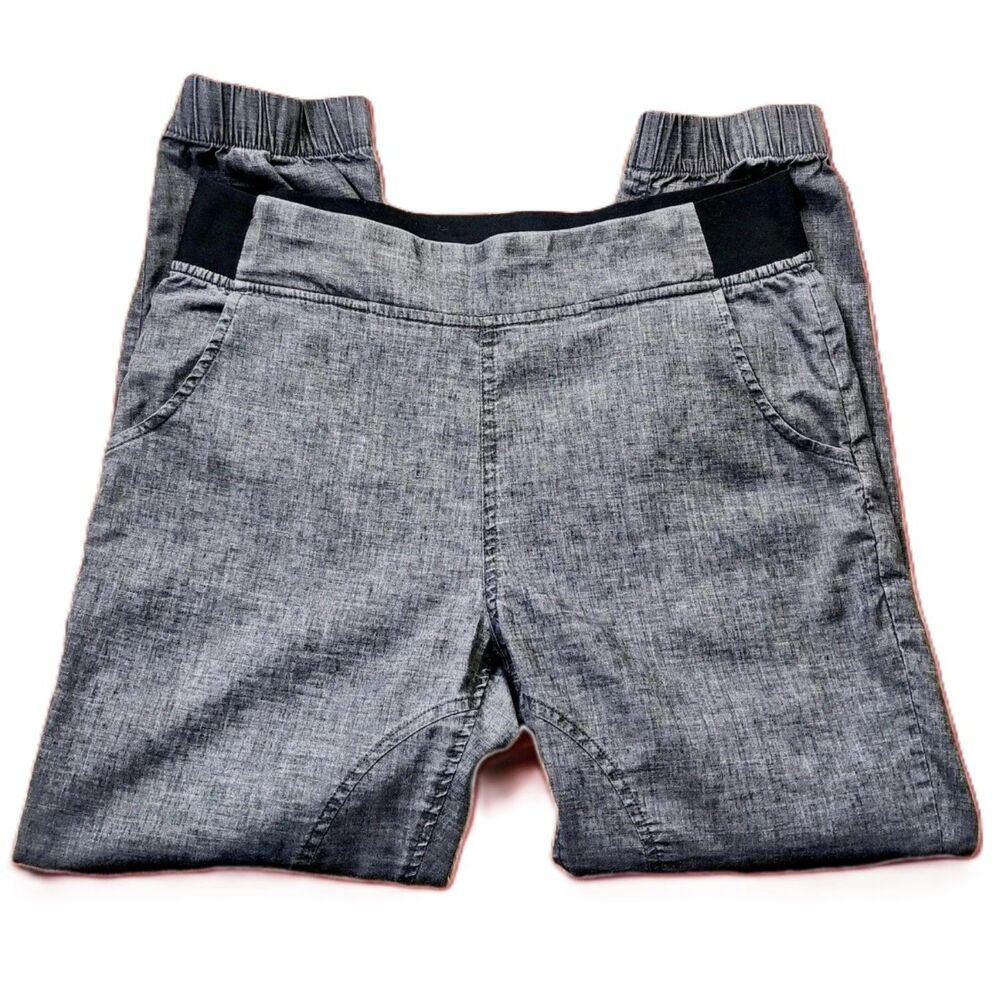 PrAna Breathe Jogger Pants Women’s Size Small Gray Stretch Hemp Blend Elastic